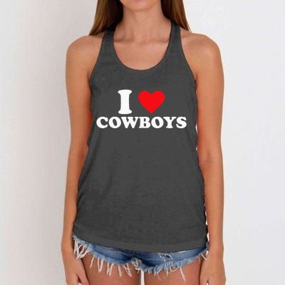 I Love Cow Women's Knotted Racerback Tank