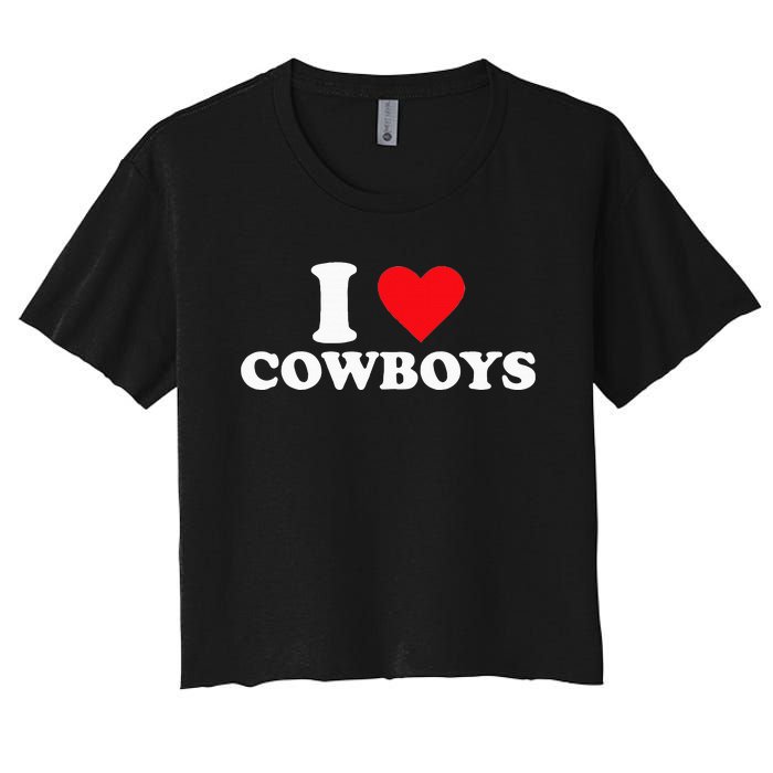 I Love Cow Women's Crop Top Tee