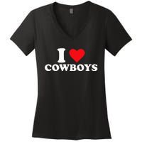 I Love Cow Women's V-Neck T-Shirt