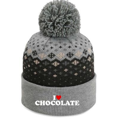 I Love Chocolate Heart The Baniff Cuffed Pom Beanie