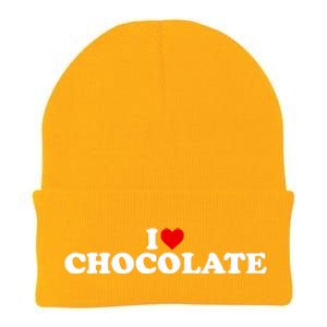 I Love Chocolate Heart Knit Cap Winter Beanie