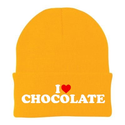 I Love Chocolate Heart Knit Cap Winter Beanie