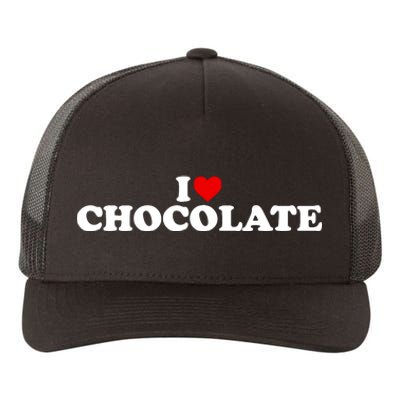 I Love Chocolate Heart Yupoong Adult 5-Panel Trucker Hat