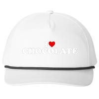 I Love Chocolate Heart Snapback Five-Panel Rope Hat