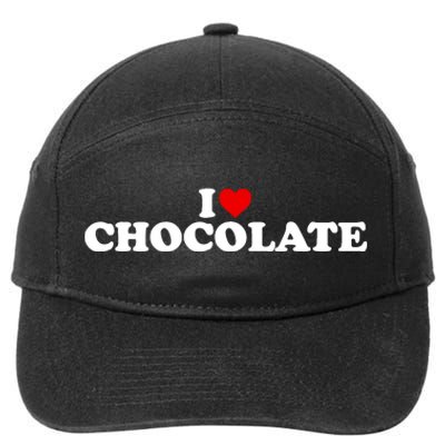 I Love Chocolate Heart 7-Panel Snapback Hat