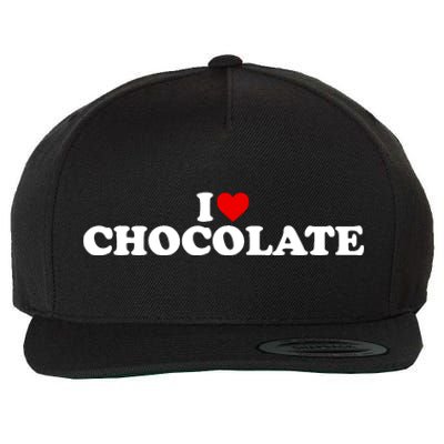 I Love Chocolate Heart Wool Snapback Cap