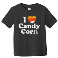 I Love Candy Corn Funny Halloween Retro 80S 70S Costume Toddler T-Shirt