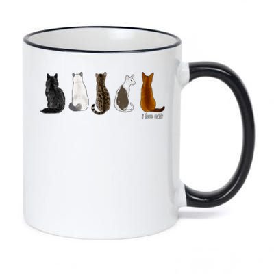 I Love Cats For Cat Lovers Gift 11oz Black Color Changing Mug