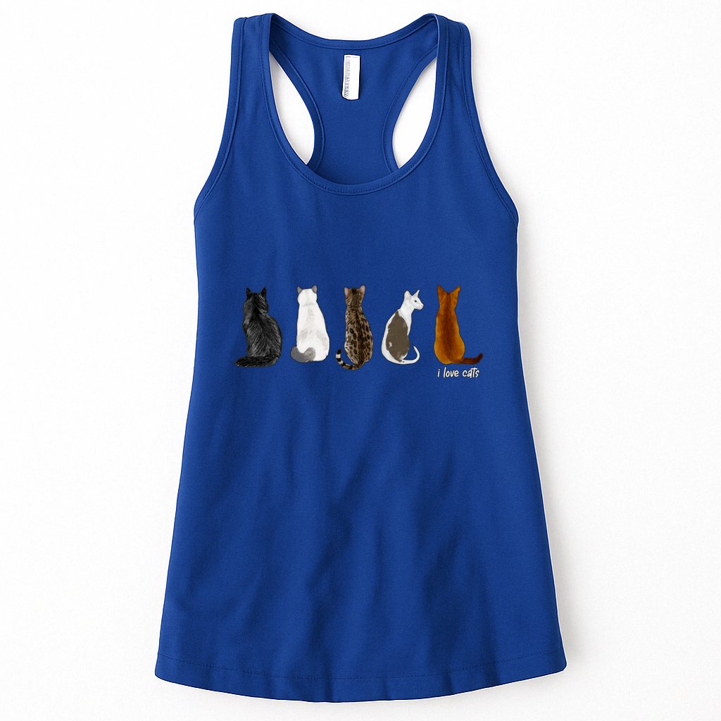 I Love Cats For Cat Lovers Gift Womens Tank Top