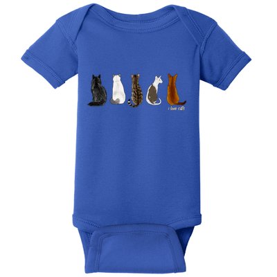 I Love Cats For Cat Lovers Gift Baby Bodysuit