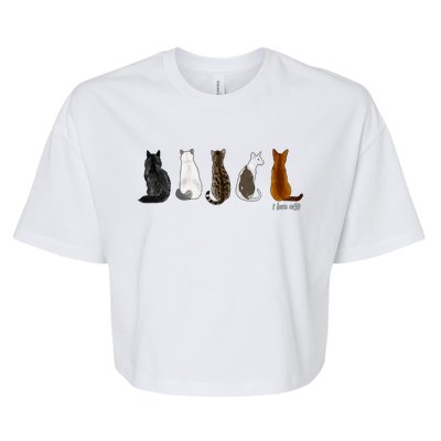 I Love Cats For Cat Lovers Gift Bella+Canvas Jersey Crop Tee