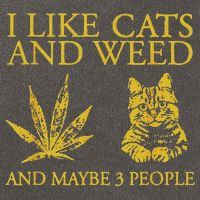 I Like Cats And Weed And Maybe 3 People Cotton Canvas Backpack