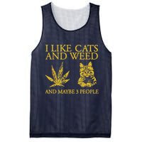 I Like Cats And Weed And Maybe 3 People Mesh Reversible Basketball Jersey Tank