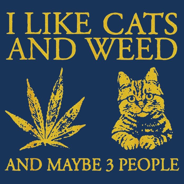 I Like Cats And Weed And Maybe 3 People Golf Towel