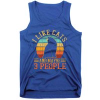 I Like Cats And Maybe 3 People Funny Cat Lover Tank Top