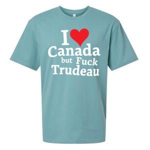 I Love Canada But Fuck Trudeau Sueded Cloud Jersey T-Shirt