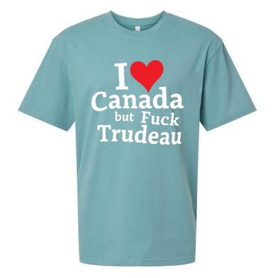 I Love Canada But Fuck Trudeau Sueded Cloud Jersey T-Shirt