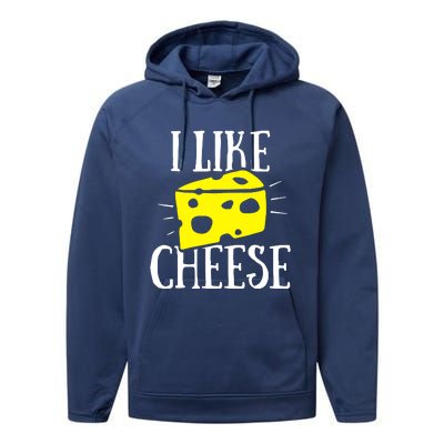 I Like Cheese Performance Fleece Hoodie