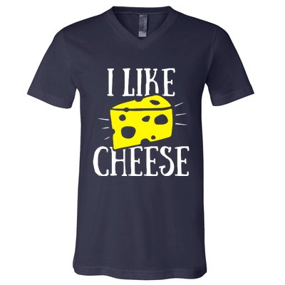 I Like Cheese V-Neck T-Shirt