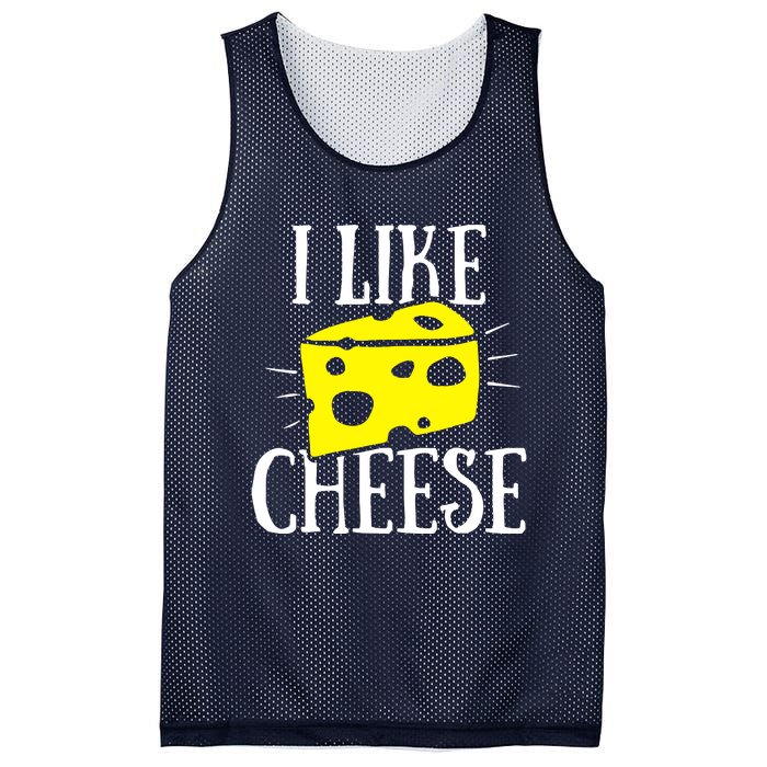 I Like Cheese Mesh Reversible Basketball Jersey Tank