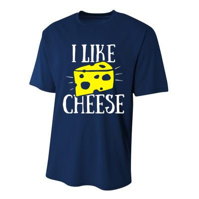 I Like Cheese Performance Sprint T-Shirt