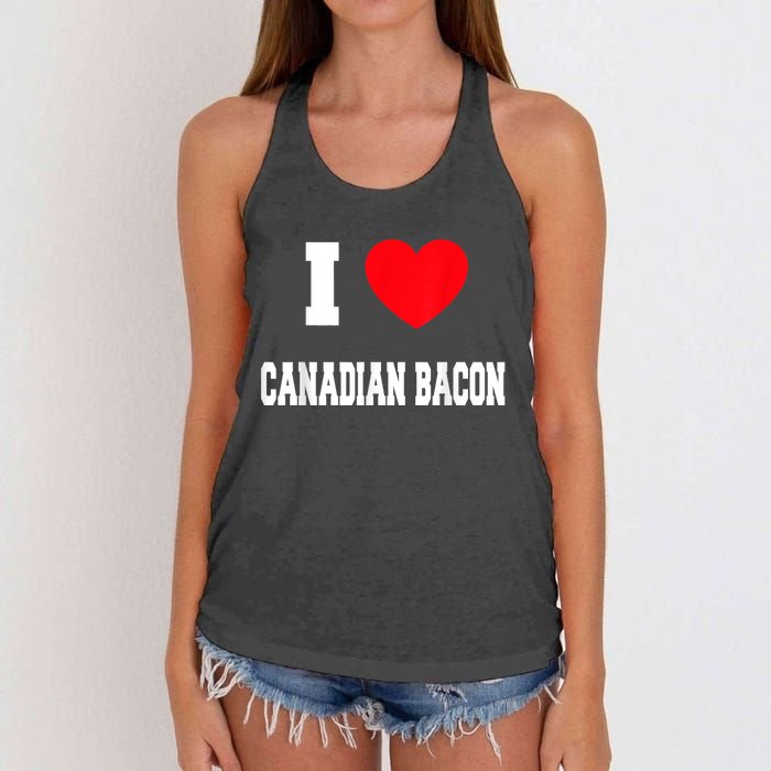 I Love Canadian Bacon Women's Knotted Racerback Tank