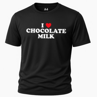 I Love Chocolate Milk Heart Yummy Drink Performance Shirt