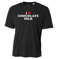 I Love Chocolate Milk Heart Yummy Drink Cooling Performance Crew T-Shirt