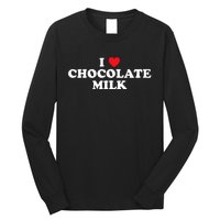 I Love Chocolate Milk Heart Yummy Drink Long Sleeve Shirt