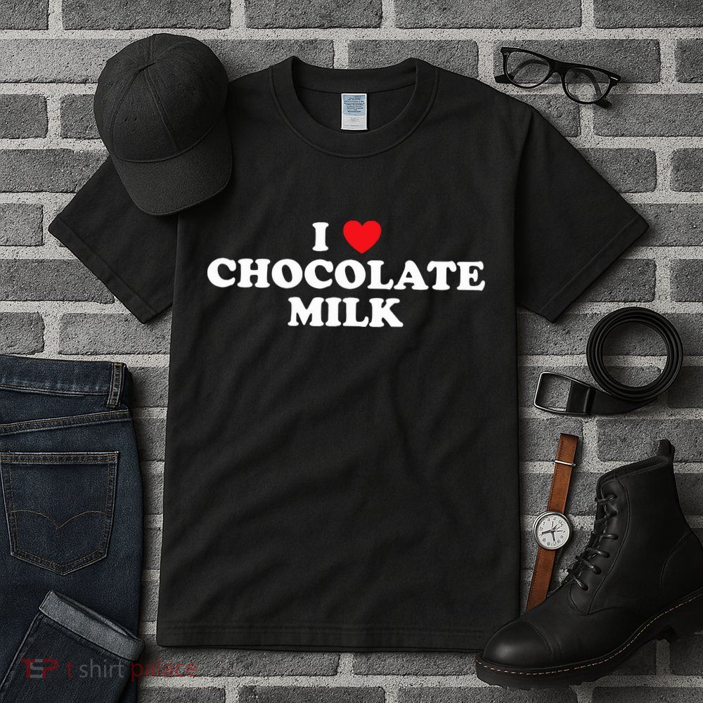 I Love Chocolate Milk Heart Yummy Drink Tall T-Shirt