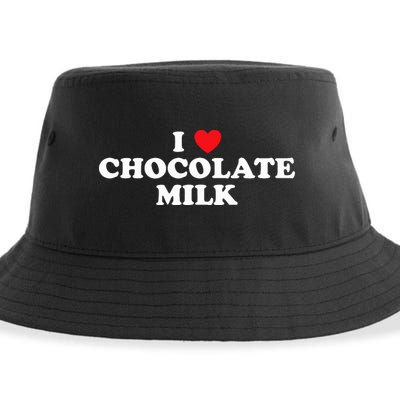 I Love Chocolate Milk Heart Yummy Drink Sustainable Bucket Hat