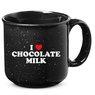 I Love Chocolate Milk Heart Yummy Drink 15oz Campfire Ceramic Mug