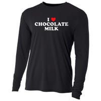 I Love Chocolate Milk Heart Yummy Drink Cooling Performance Long Sleeve Crew