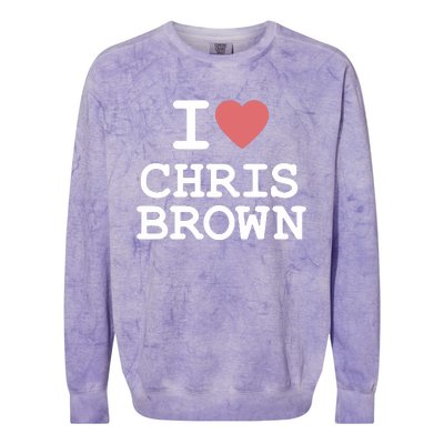 I Love Chris Brown 2024 Colorblast Crewneck Sweatshirt