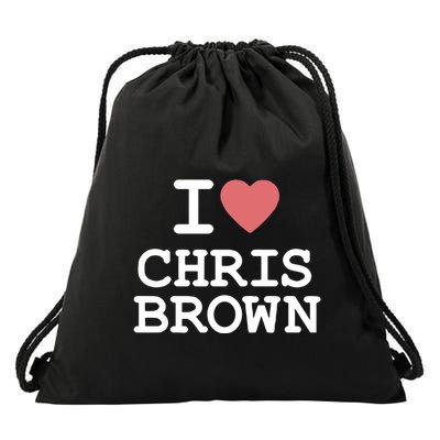 I Love Chris Brown 2024 Drawstring Bag