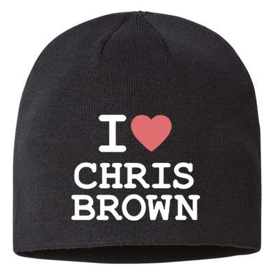 I Love Chris Brown 2024 Sustainable Beanie