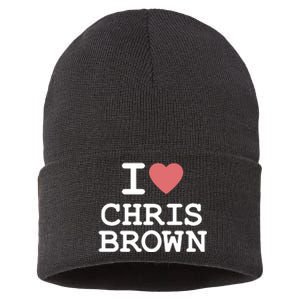 I Love Chris Brown 2024 Sustainable Knit Beanie