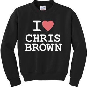 I Love Chris Brown 2024 Kids Sweatshirt