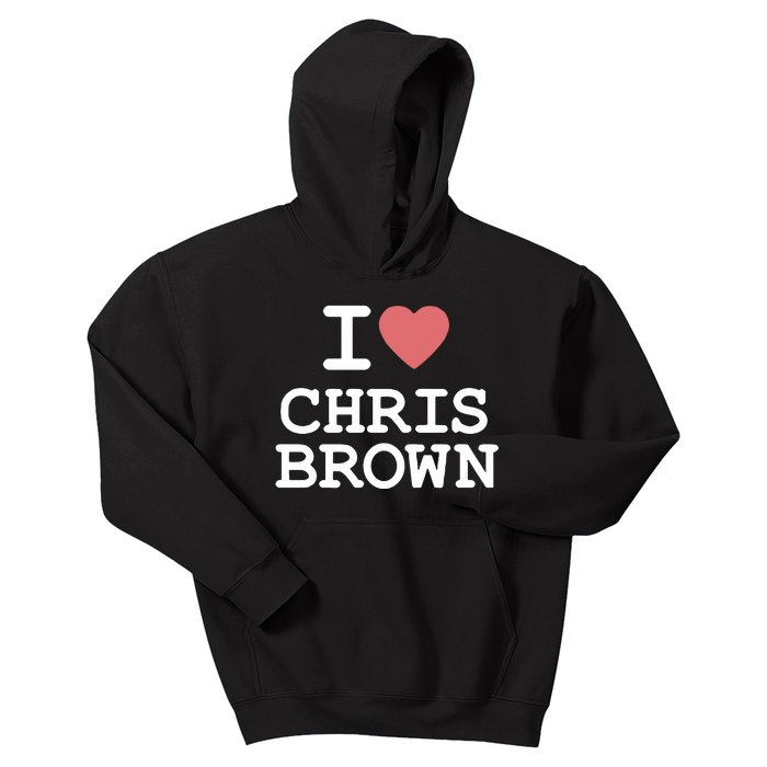 I Love Chris Brown 2024 Kids Hoodie