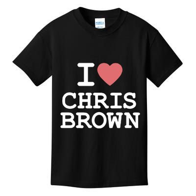 I Love Chris Brown 2024 Kids T-Shirt