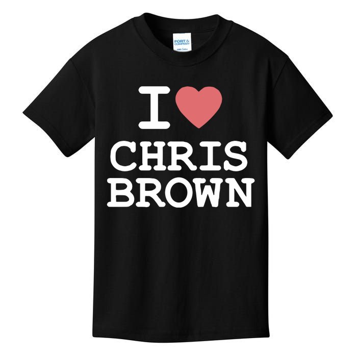 I Love Chris Brown 2024 Kids T-Shirt