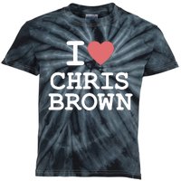 I Love Chris Brown 2024 Kids Tie-Dye T-Shirt