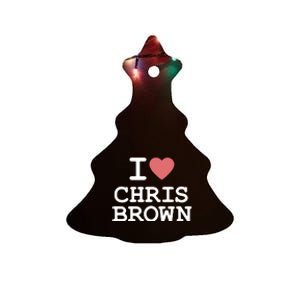 I Love Chris Brown 2024 Ceramic Tree Ornament