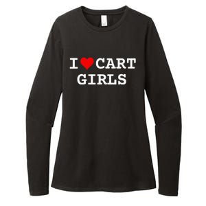 I Love Cart Girl Golf Funny Womens CVC Long Sleeve Shirt