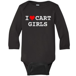 I Love Cart Girl Golf Funny Baby Long Sleeve Bodysuit