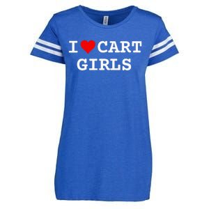 I Love Cart Girl Golf Funny Enza Ladies Jersey Football T-Shirt