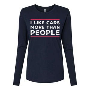 I Like Cars More Than People Womens Cotton Relaxed Long Sleeve T-Shirt