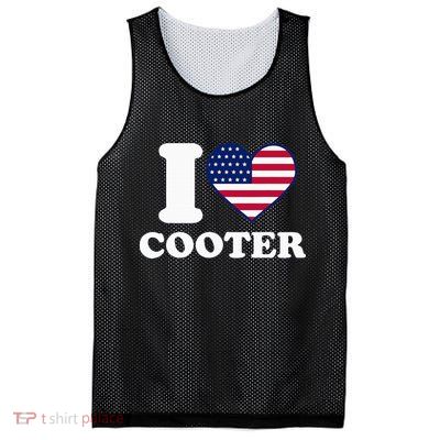 I Love Cooter Mesh Reversible Basketball Jersey Tank