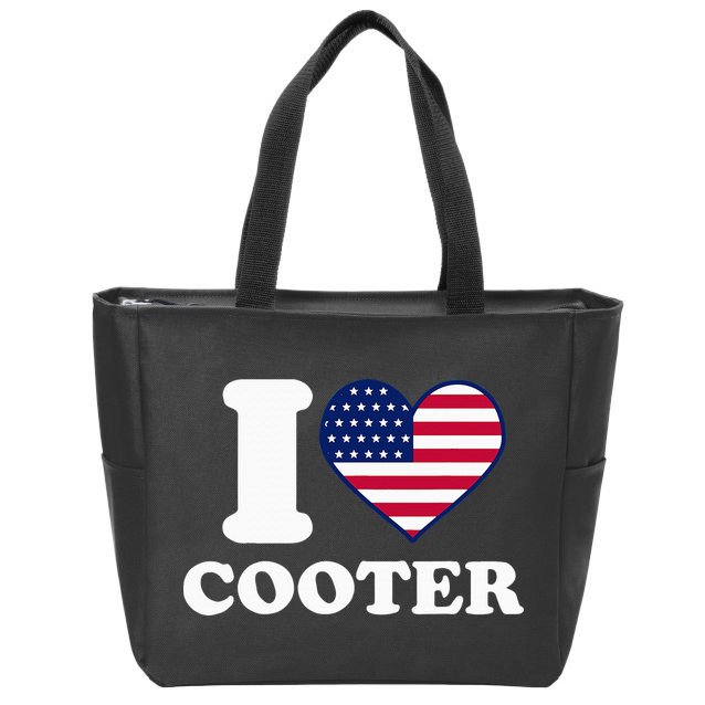 I Love Cooter Zip Tote Bag