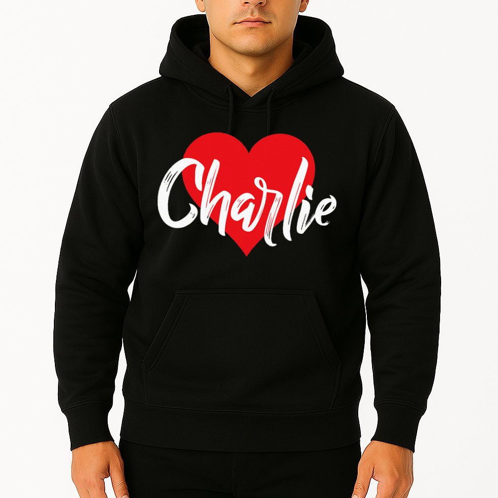 I Love Charlie First Name I Heart Named Hoodie